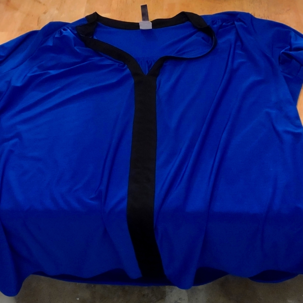 A blue and black shirt